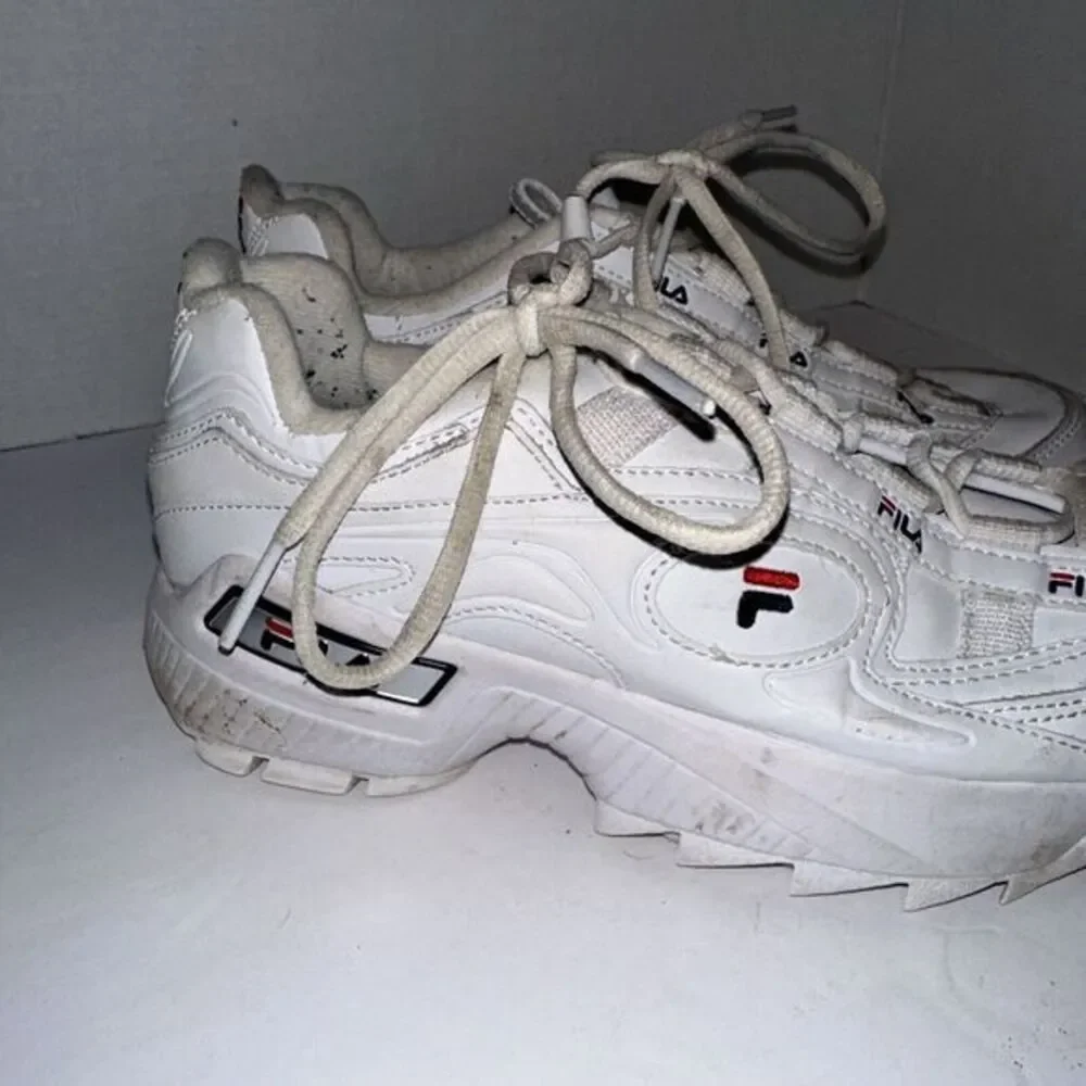 Fila Women's Disruptor II Premium‎ White Leather Athletics Size 9.5